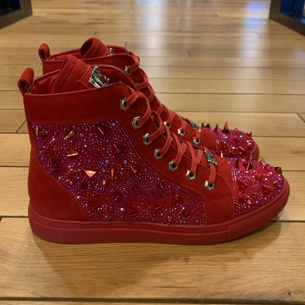 J75 by JUMP Men's Zambia Red High-Top Sneaker